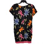 Liz Claiborne  Vintage Tropical Floral Button Back Linen Blend Dress Black‎ 4 Photo 1