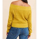 Free People Rush Crush Off the Shoulder Crop Sweater in Verbena Combo Size XS Photo 1