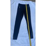 Athleta Leggings Women XS Black Ponte Luxe Zipper/Pockets Faux Leather Workout Photo 5