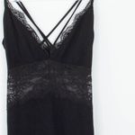 EXPRESS  Womens Black Lace Trim Babydoll Midi Dress Size S Strappy Whimsigoth Photo 1