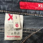 Y2K Aeropostale X2 Slim Jeans Size 0 Long Low Rise Straight Leg Dark Wash Denim Blue Photo 6