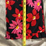carole little Vintage  red & pink floral 2 piece set button up shirt pants size 4 Photo 4