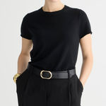 J.Crew  Cashmere Relaxed T-Shirt in Black, Size XXS Photo 0