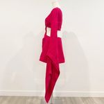 Cult Gaia  Lucienne Linen Blend One Shoulder Cut Out Twist Mini Dress Pink Small Photo 8