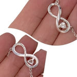 Best Friends infinity necklace‎ with engraving Silver Photo 0