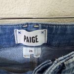 Paige  Anthropologie Anessa High Rise Wide Leg Crop Jeans Sunnie Distressed 26 Photo 9