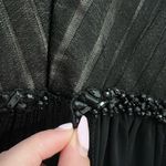 Badgley Mischka Black Embellished Waist Pleated Gown Size 6 US $795 Photo 6