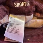 American Eagle AEO Shortie Stretch Burgundy Distressed Shorty Shorts | 8 Photo 2