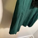 Notations  Crewneck Sweater Green Floral Scarf Attached Photo 4