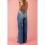 Free People  We the Free Tinsley High Waist Baggy Jeans in Wash Steel Blue US 28 Photo 1