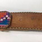 Hand Crafted Aztec Woven Belt Size Medium Purple Photo 3
