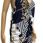 Venus  Nautical Ruching Tankini Swim Tank Top Navy White and Gold Plus Size 3X Photo 0