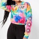 Rue 21 NWT Tie Dye Good Vibes Crop Windbreaker Pull Over Photo 0