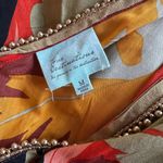 True Destinations Resort Mini Dress Vacation Hawaiian Empire Gold Studs Tropical Orange Size M Photo 4