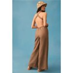Reformation Autumn Linen Jumpsuit Size 0 Mushroom Brown Wide Leg One Piece Photo 4