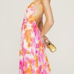 Sau Lee Juliana plunge neck wide leg jumpsuit Pink Size 0 Photo 1