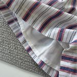 Amazon Red White Blue Striped Linen Blend Tie Waist Shorts Size Large Photo 1