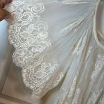 Free People  Cream Cold Shoulder Lace Cover Up Blouse Swimsuit Cover Size XS/S Photo 3