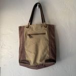 NWT Myra Bag Desert Cactus Print Canvas Leather Tote Bag Western Tan Photo 3