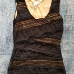 Max Studio  Black Ruffle and Lace Tank S Photo 0