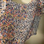 Japna  Blue and Pink Puff Sleeve Crop Blouse Photo 10