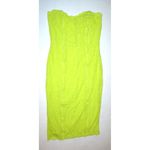 Victoria's Secret New Womens  Dress Lace Strapless Lime Green Yellow Soft S M Sexy Photo 3