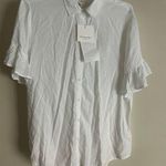 Beach Lunch Lounge Womens White Button Front Shirt Size M Photo 0