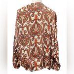Michael Kors MICHAEL  Paisley Blouse in Red and Brown Photo 1