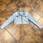 Guess  Cropped Denim Jacket Raw Hem Medium Photo 4
