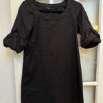 Theory  Classic Minimalist Puff Sleeve Modern Contemporary Black Dress Size 4 S Photo 0