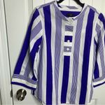 J.Crew  striped poplin cotton shirt size‎ small vacation cruise beach Photo 1