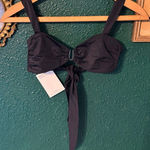 AWAY THAT DAY ANTHROPOLOGIE PALMA BLACK NWT BIKINI TOP SZ XS Photo 0
