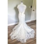 Allure Bridals Queen Anne Neckline Wedding Dress Photo 4
