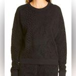 Rails Marlo Zipper Sided Pullover Sweatshirt in Black Flocked Cobra XS Photo 0