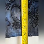 Top dark blue beaded Slit sleeveses stretchy whimsical artsy Black Size M Photo 6