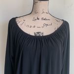 Norma Kamali Kamali Kulture Shirred Neckline Solid Black Dress Photo 6