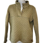 Avalanche  Olive Green Quilted Long Sleeve Pullover Henley Sweatshirt Jacket sz M Photo 0