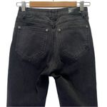 ANINE BING  Button Fly Raw Hem Mid Rise Slim Jeans Charcoal Black Size 26 | 2 Photo 3