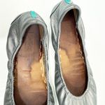 Tieks  Packable Leather Ballet Flats in Metallic Pewter Silver Photo 8