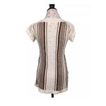 Vintage 70's Duet Linen Blend Crochet Knit Swim Coverup Top Cover up Dress size‎ Tan Photo 2