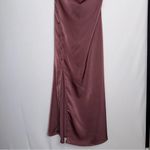 Cider Swoop Neck‎ Mauve Slip Dress Long Evening Wear Lingerie Button Up Photo 7