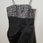 Jay Godfrey Dress Amira sequined mesh gown draped front black cocktail formal Size XS Photo 3