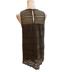 Abercrombie & Fitch Women's S Green Crochet Sleeveless Sheath Dress Photo 3