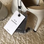 ZARA Leather Sandals Heels Shoes with Bow Womens 6.5 Photo 12