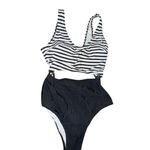 Cupshe  Black and White Striped Bikini Photo 1