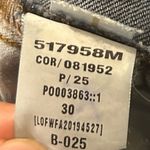 Loft Slim Pockets Dark Wash Tie Waist Raw Hem Jeans Size 30 Photo 3