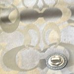 Coach  Silver/Gray and tan signature Turnlock wallet with purple lining Photo 8