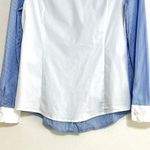 Red Valentino  Blue Ruffle Button Down Women Shirt, size 4 / EU 42 Photo 5