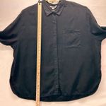 Old Navy The Boyfriend Linen Shirt Black XXL Photo 9