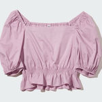 Uniqlo  Puff Sleeve Blouse Size S in Purple Photo 0